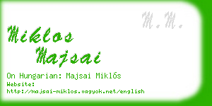 miklos majsai business card